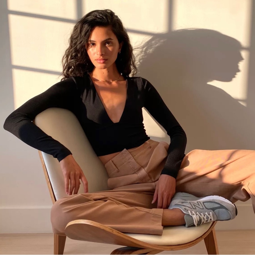 Wilfred long sleeve crop top